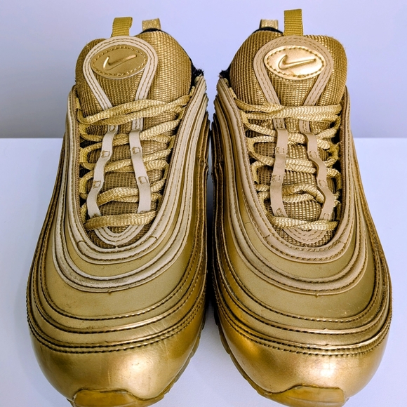 Nike Air Max 97 “Olympic Gold” Sneakers Men’s 8.5 – Metallic Gold & Black - Picture 2 of 8